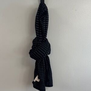 Banana Republic Black and White Striped Scarf